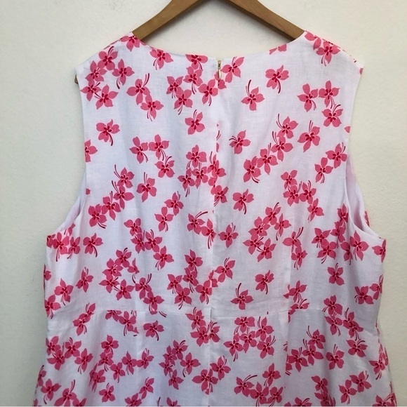 NWOT Draper James Floral Linen Faux Wrap Dress - Picture 11 of 15